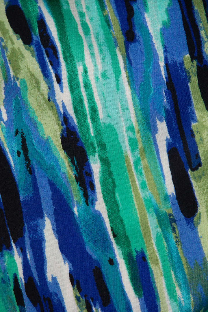 Inna | Pantalones Rectos de Cintura Alta con Estampado de Mármol