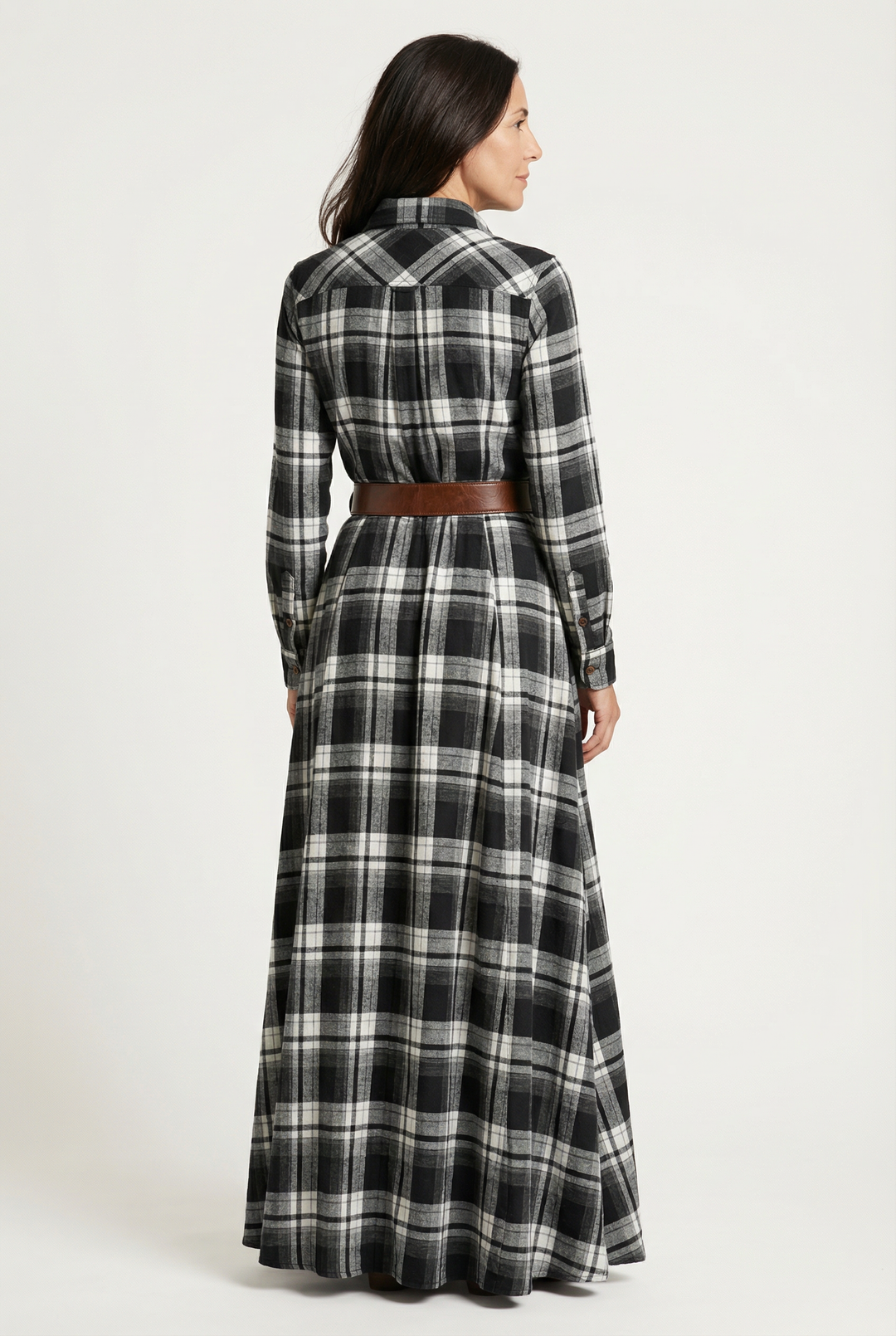 Isabella - Vestido Largo Estilo Cuadros