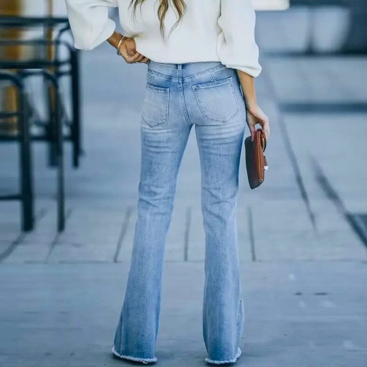 Luciana - Jeans flare de cintura alta