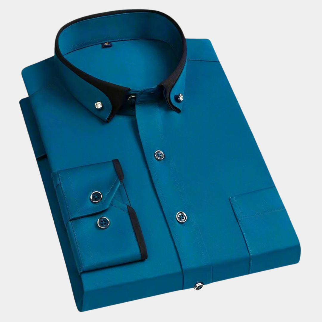 Don™ | Camisa azul clara de hombre con cuello