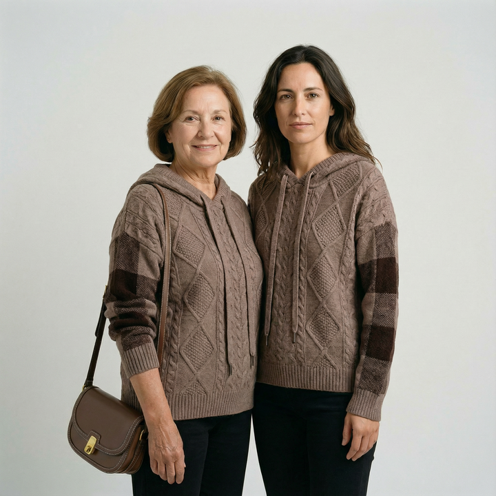 Luna - Suéter con capucha Jacquard