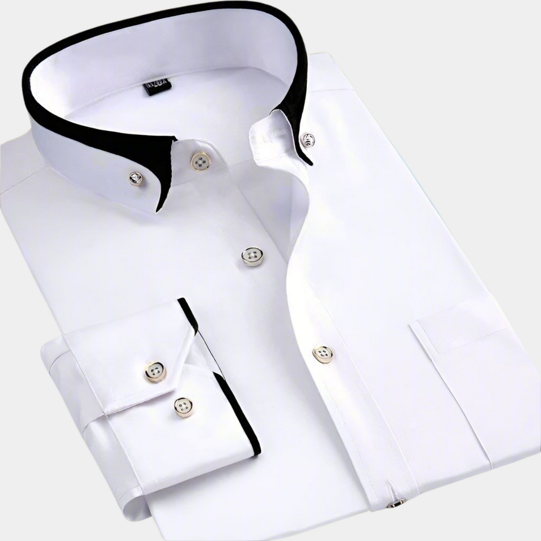 Don™ | Camisa azul clara de hombre con cuello