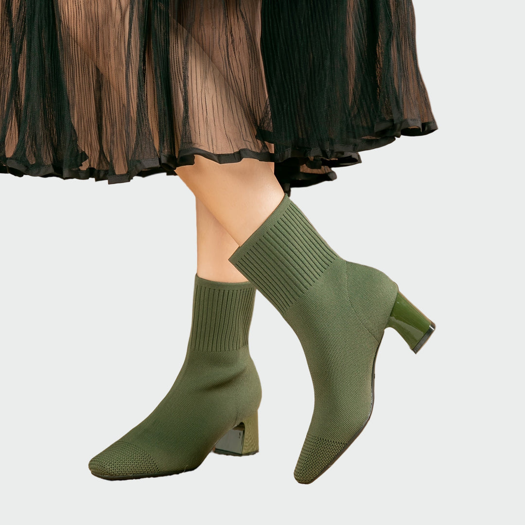 Alejandra | Botas Ortopédicas Tricotadas En Tono Beige Suave