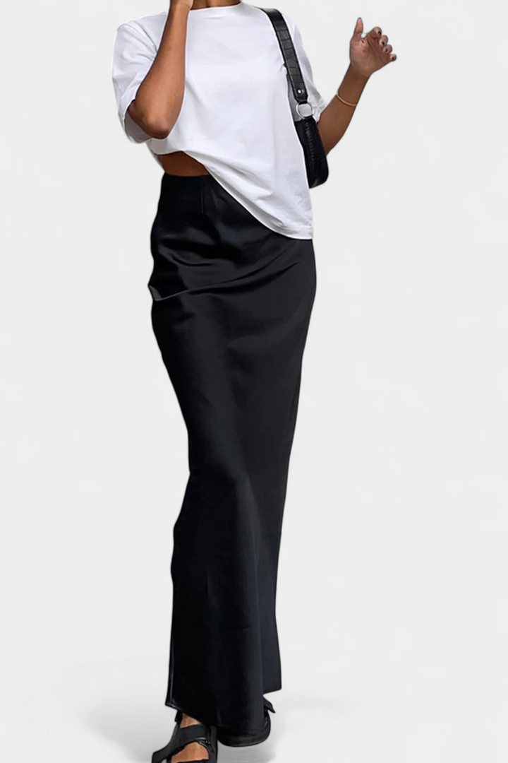 Fable Falda Maxi Utility de Diseño Liso y Estilo Pulido