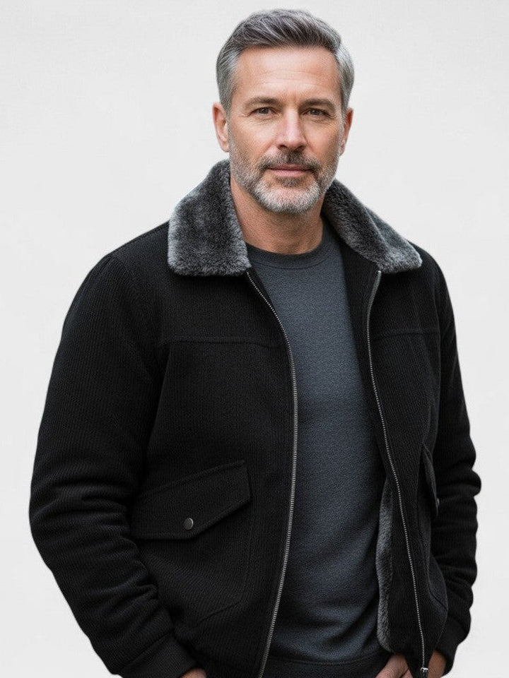 Norbert - Chaqueta bomber con cuello de felpa sintética