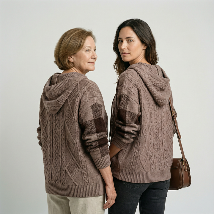 Luna - Suéter con capucha Jacquard