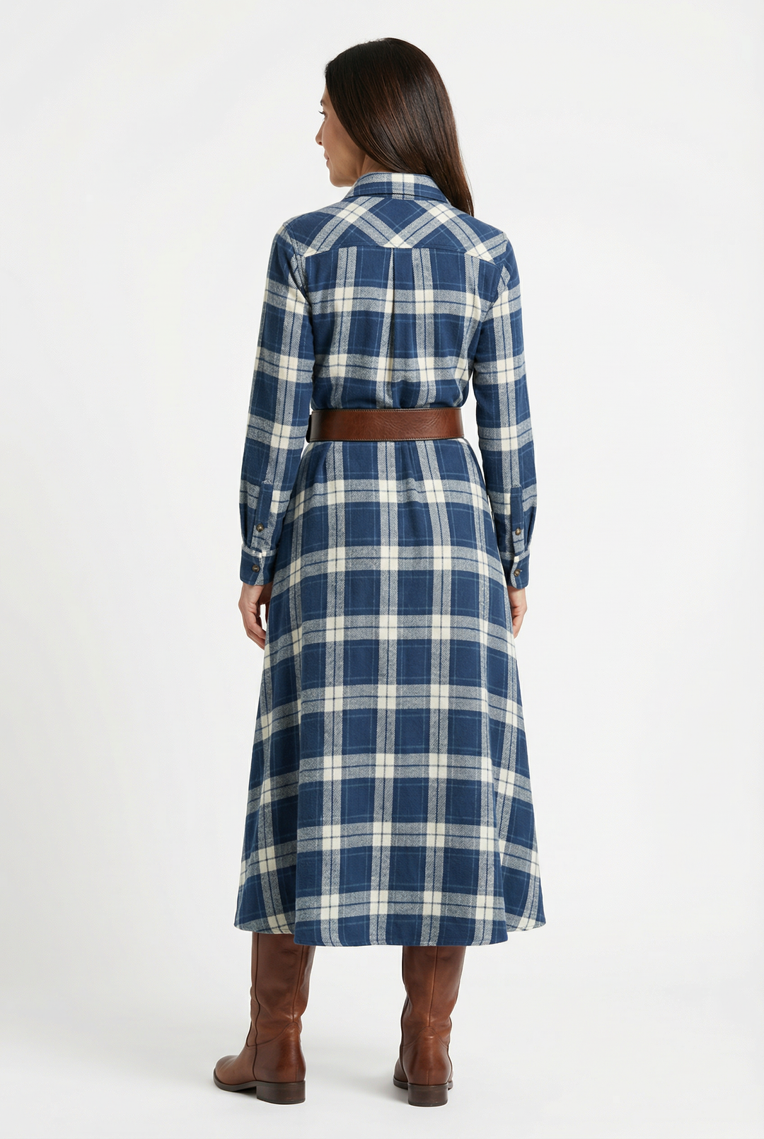 Isabella - Vestido Largo Estilo Cuadros