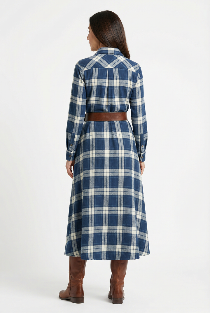 Isabella - Vestido Largo Estilo Cuadros