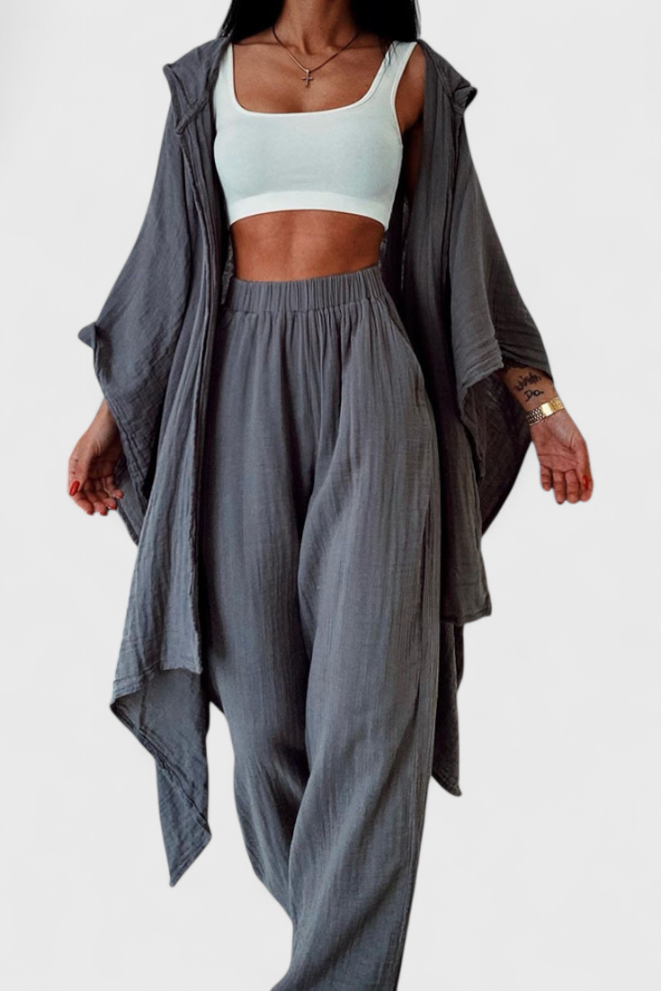 Henley - Conjunto de Dos Piezas con Cárdigan