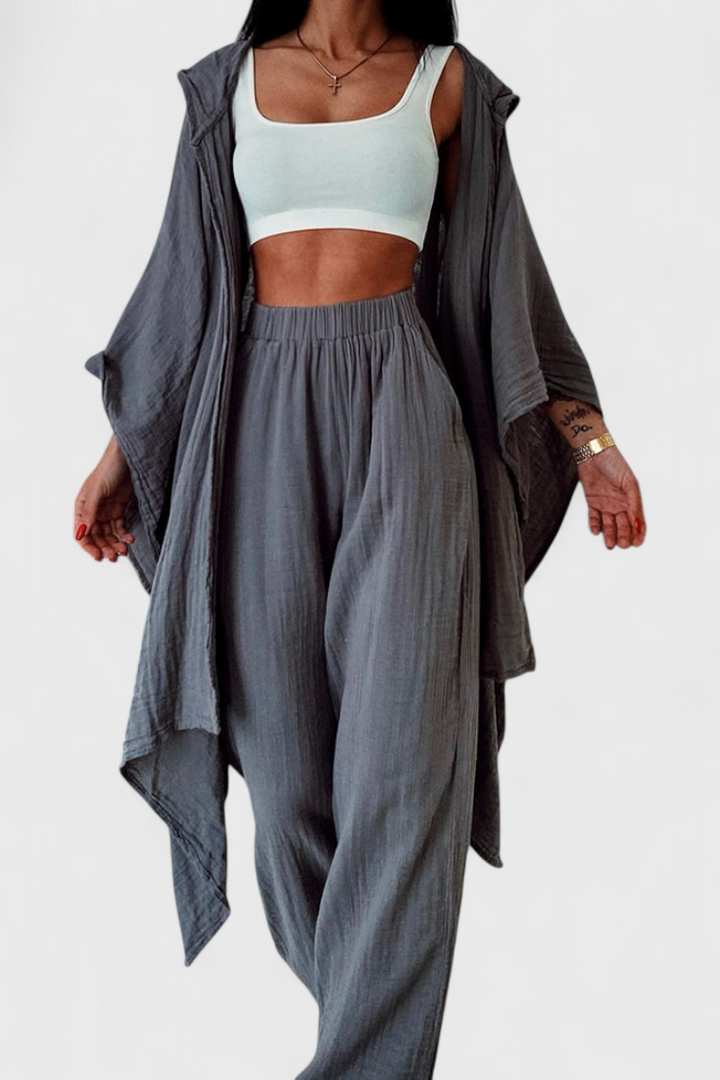 Henley - Conjunto de Dos Piezas con Cárdigan