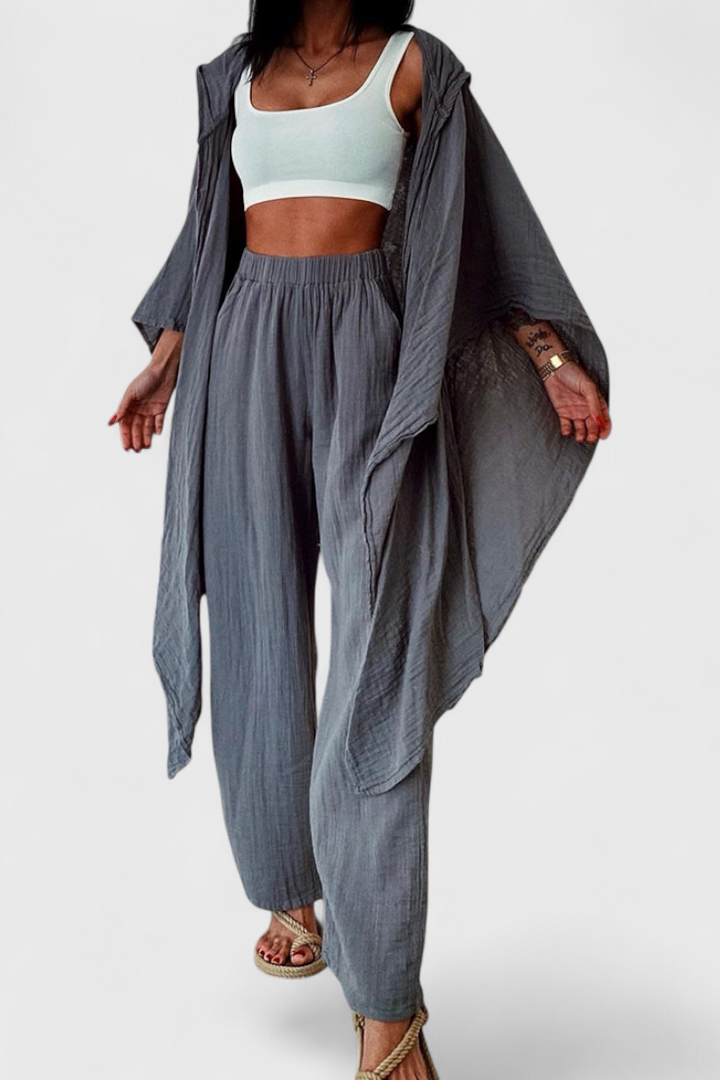 Henley - Conjunto de Dos Piezas con Cárdigan